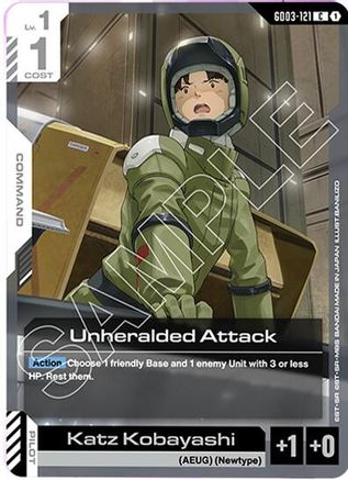 Image of Unheralded Attack (GD03-121) - Steel Requiem