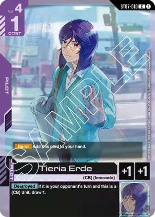 Image of Tieria Erde (Store Tournament Participant Pack 03) (ST07-010) - Gundam Promotional Cards Holofoil