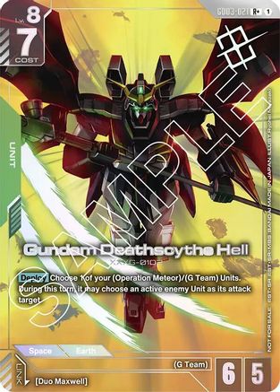 Image of Gundam Deathscythe Hell (Store Tournament Winner Pack 03) (GD03-021) - Gundam Promotional Cards Holofoil