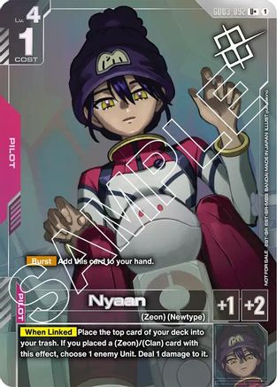 Image of Nyaan (Store Tournament Winner Pack 03) (GD03-092) - Gundam Promotional Cards Holofoil