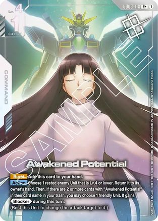 Image of Awakened Potential (Store Tournament Winner Pack 03) (GD03-118) - Gundam Promotional Cards Holofoil