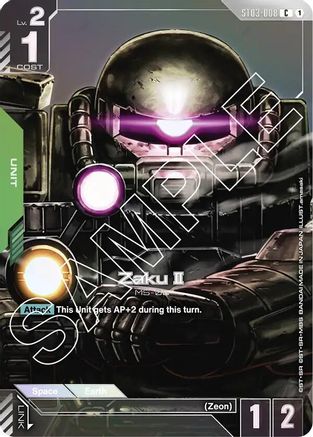 Image of Zaku II (Premium Card Collection) (ST03-008) - Gundam Promotional Cards Holofoil