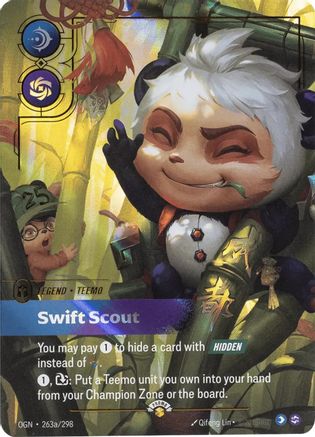 Image of Teemo - Swift Scout (Alternate Art) (263a/298) - Riftbound Promotional Cards Foil