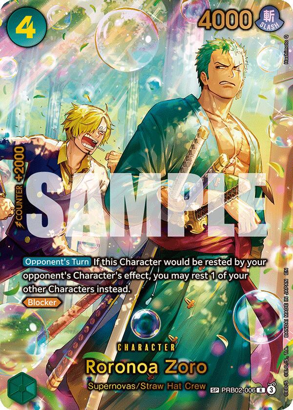 Image of Roronoa Zoro (PRB02-006) (SP) (Alternate Art) [The Azure Sea's Seven]