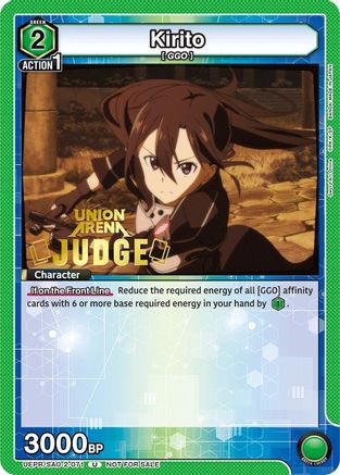 Image of Kirito (Judge Pack) (UEPR/SAO-2-071) - Union Arena Promotion Cards Foil
