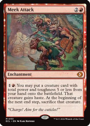 Image of Meek Attack [Lorwyn Eclipsed]