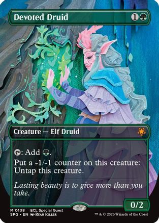 Image of Devoted Druid (Borderless) [Lorwyn Eclipsed Special Guests]