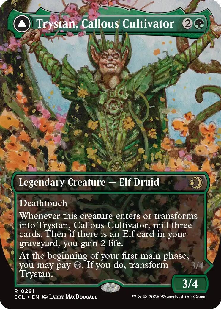 Image of Trystan, Callous Cultivator (Borderless) [Lorwyn Eclipsed]