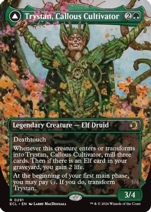 Image of Trystan, Callous Cultivator (Borderless) [Lorwyn Eclipsed]
