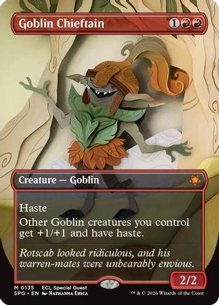 Image of Goblin Chieftain (Borderless) [Lorwyn Eclipsed Special Guests]