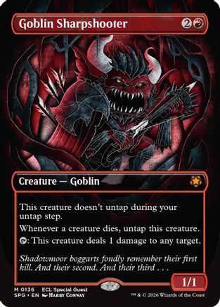 Image of Goblin Sharpshooter (Borderless) [Lorwyn Eclipsed Special Guests]
