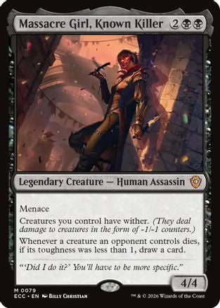 Image of Massacre Girl, Known Killer [Lorwyn Eclipsed Commander]