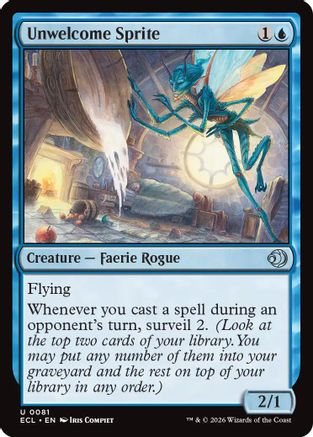 Image of Unwelcome Sprite [Lorwyn Eclipsed]