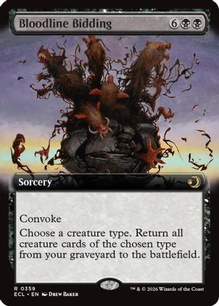 Image of Bloodline Bidding (Extended Art) [Lorwyn Eclipsed]