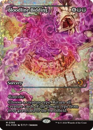 Image of Bloodline Bidding (Showcase) (Fracture Foil) [Lorwyn Eclipsed]
