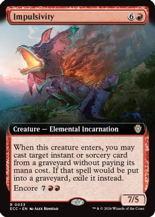 Image of Impulsivity (Extended Art) [Lorwyn Eclipsed Commander]
