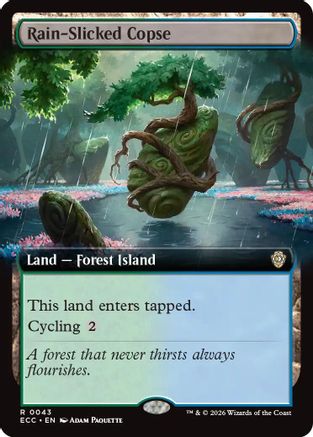 Image of Rain-Slicked Copse (Extended Art) [Lorwyn Eclipsed Commander]
