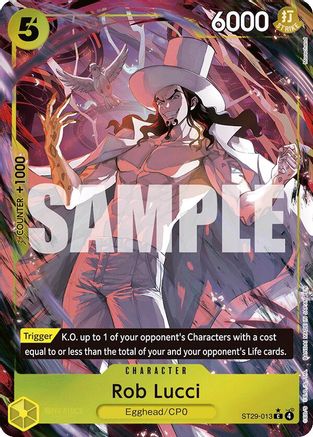 Image of Rob Lucci (Full Art) (ST29-013) - Starter Deck 29: Egghead Foil