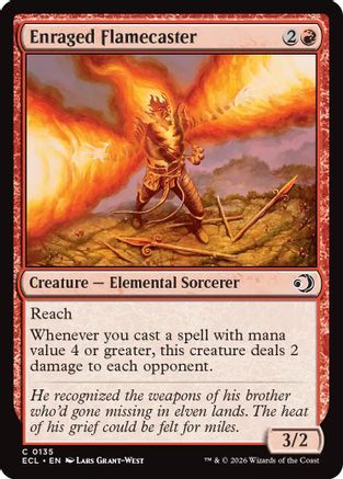 Image of Enraged Flamecaster [Lorwyn Eclipsed]