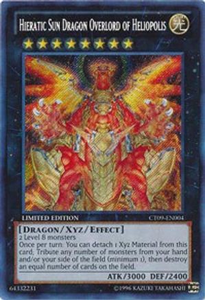 Hieratic Sun Dragon Overlord of Heliopolis [CT09-EN004] Secret Rare