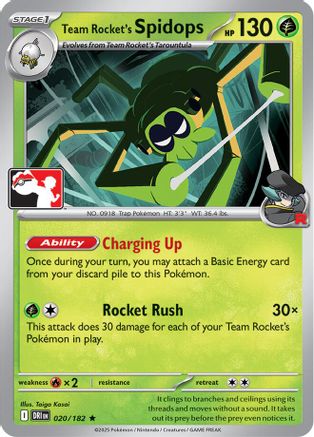 Image of Team Rocket's Spidops (020/182) [Prize Pack Series Eight]