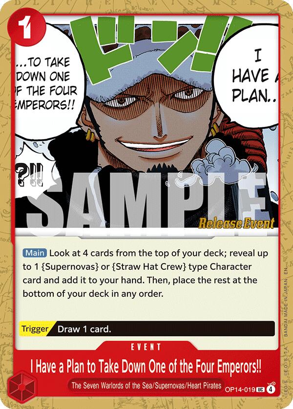 Image of I Have a Plan to Take Down One of the Four Emperors!! [The Azure Sea's Seven Release Event Cards]