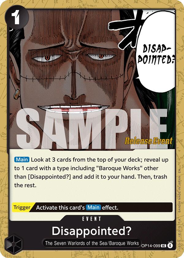 Image of Disappointed? [The Azure Sea's Seven Release Event Cards]