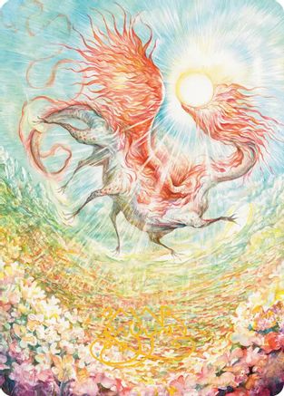 Image of Eirdu, Carrier of Dawn Art Card (Gold-Stamped Signature) [Lorwyn Eclipsed Art Series]