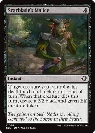 Image of Scarblade's Malice [Lorwyn Eclipsed]