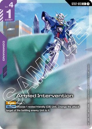 Image of Armed Intervention (C+) (ST07-013) - Starter Deck 07 Celestial Drive Holofoil