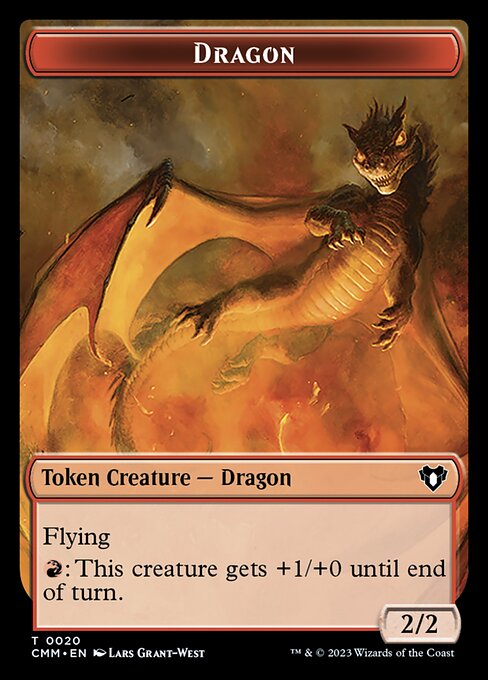Image of Soldier // Dragon (0020) Double-Sided Token [Commander Masters Tokens]