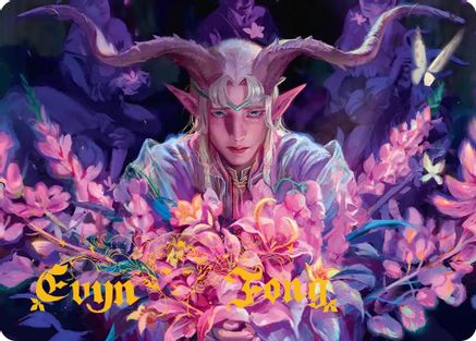 Image of Dawnhand Eulogist Art Card (Gold-Stamped Signature) [Lorwyn Eclipsed Art Series]