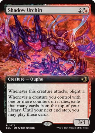 Image of Shadow Urchin (Extended Art) [Lorwyn Eclipsed]
