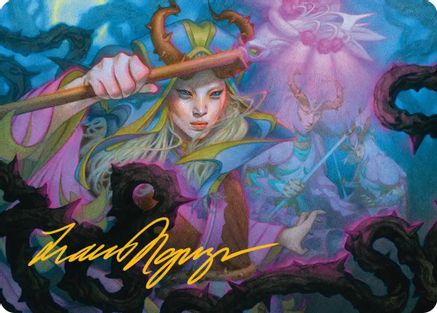 Image of Stoic Grove-Guide Art Card (Gold-Stamped Signature) [Lorwyn Eclipsed Art Series]
