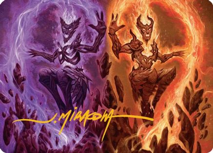 Image of Fire Covenant Art Card (Gold-Stamped Signature) [Lorwyn Eclipsed Art Series]