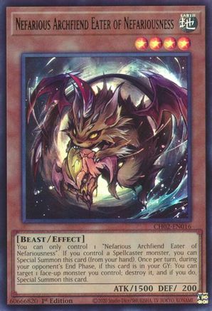 Image of Nefarious Archfiend Eater of Nefariousness [CH02-EN016] Ultra Rare