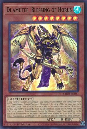 Image of Duamutef, Blessing of Horus [CH02-EN023] Ultra Rare