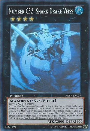 Image of Number C32: Shark Drake Veiss [ABYR-EN039] Ghost Rare