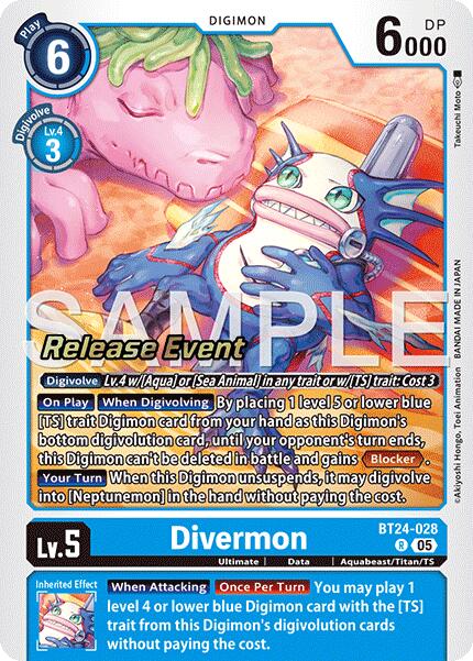 Image of Divermon [BT24-028] [Time Stranger Release Events Cards]