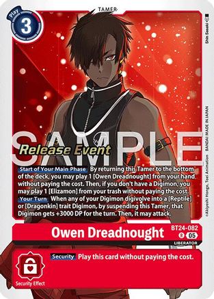Image of Owen Dreadnought [BT24-082] [Time Stranger Release Events Cards]