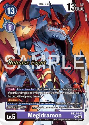 Image of Megidramon (BT24-080) - Time Stranger Release Event Cards Foil