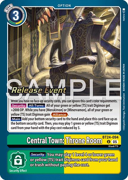 Image of Central Town: Throne Room [BT24-094] [Time Stranger Release Events Cards]