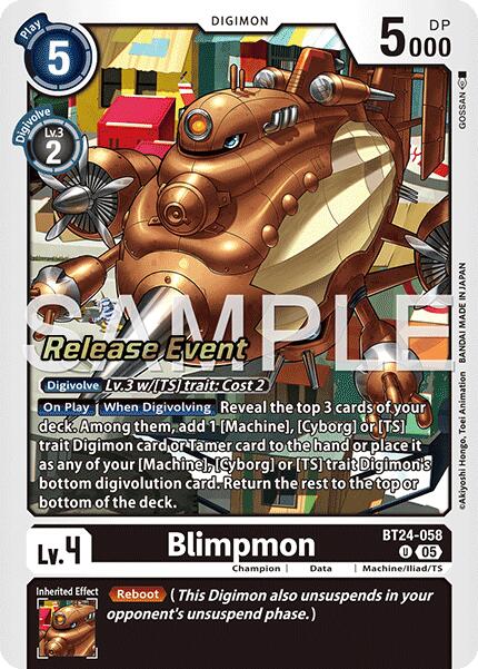 Image of Blimpmon [BT24-058] [Time Stranger Release Events Cards]