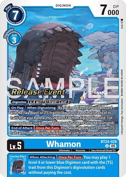 Image of Whamon [BT24-029] [Time Stranger Release Events Cards]