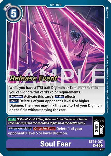 Image of Soul Fear [BT24-097] [Time Stranger Release Events Cards]