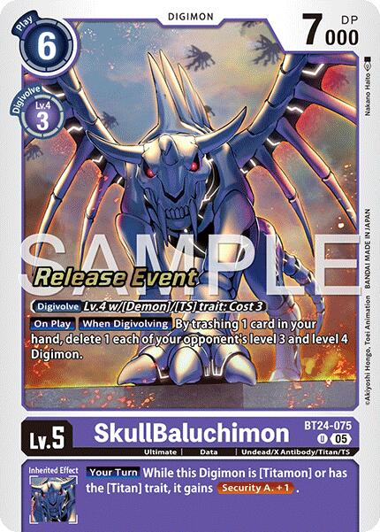 Image of SkullBaluchimon [BT24-075] [Time Stranger Release Events Cards]