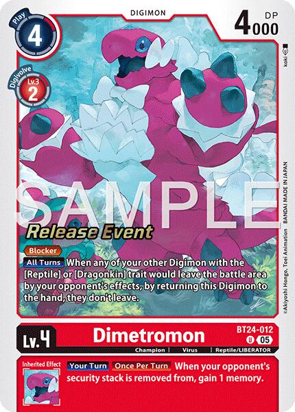 Image of Dimetromon [BT24-012] [Time Stranger Release Events Cards]