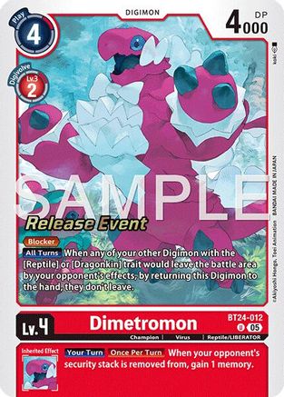 Image of Dimetromon [BT24-012] [Time Stranger Release Events Cards]