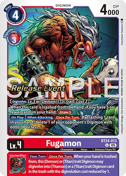 Image of Fugamon [BT24-013] [Time Stranger Release Events Cards]