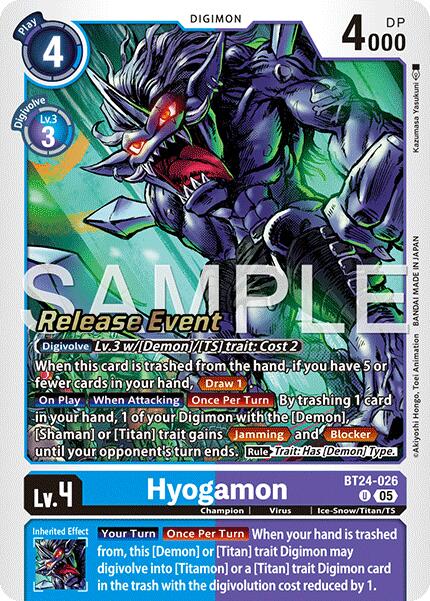 Image of Hyogamon [BT24-026] [Time Stranger Release Events Cards]